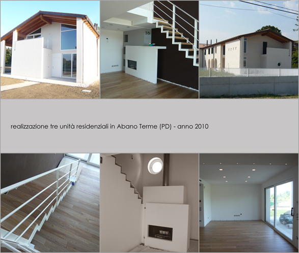 realizzazione tre unità residenziali in Abano Terme - anno 2010